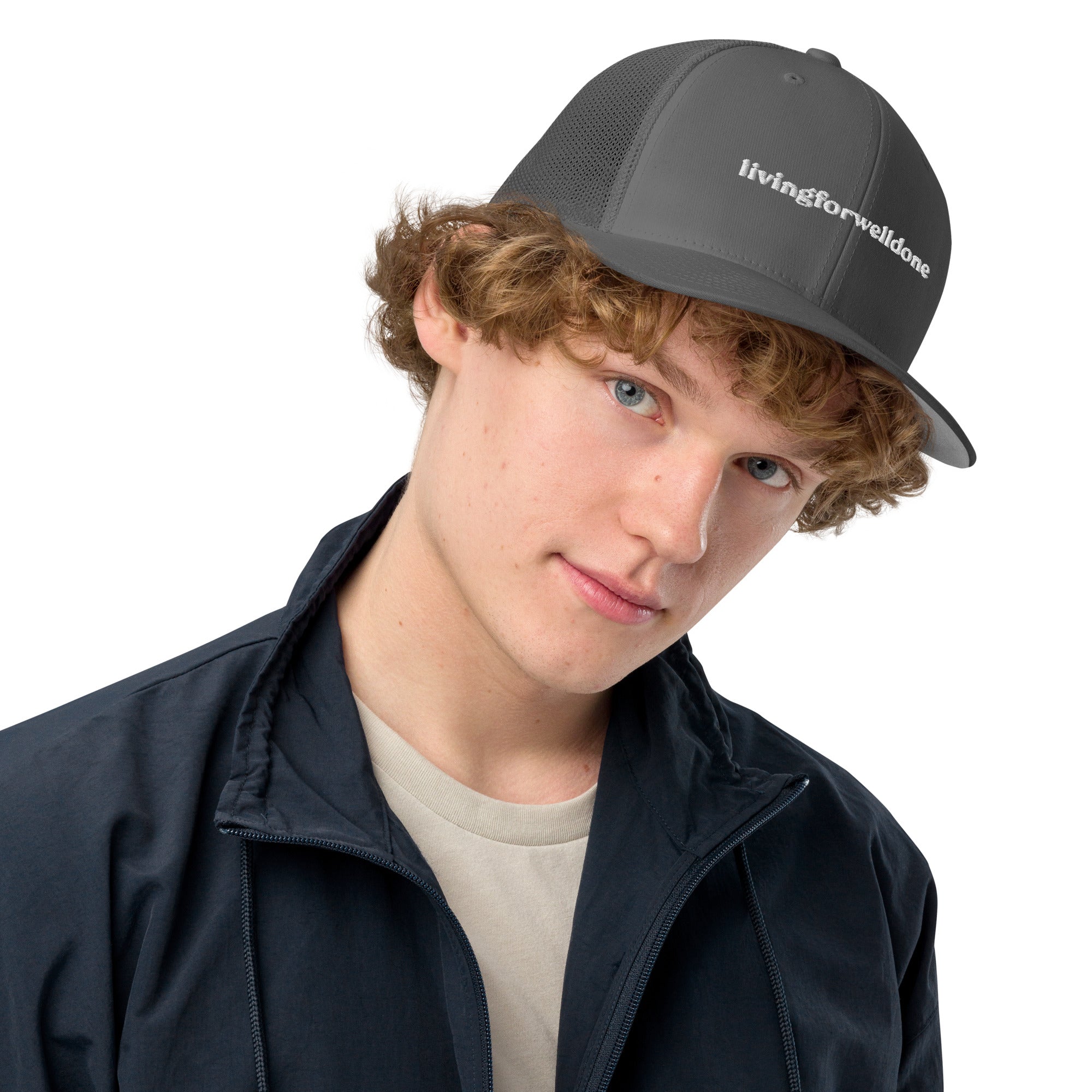 Living For Well Done Closed-back trucker cap