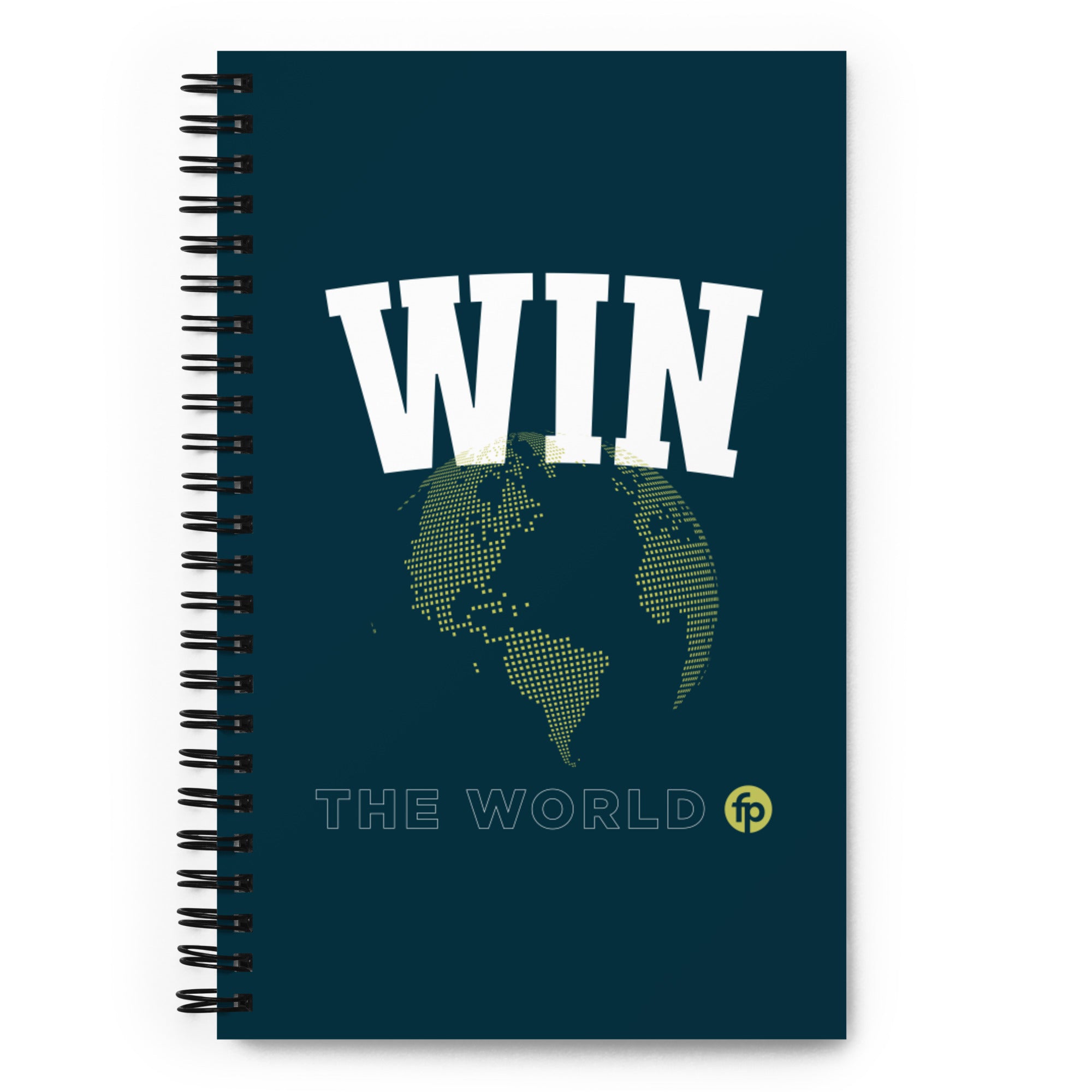 Win The World Spiral notebook