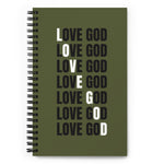 Load image into Gallery viewer, Love God Spiral notebook
