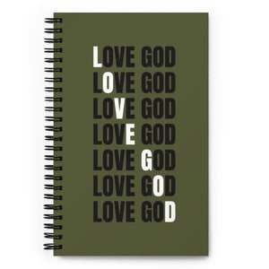 Love God Spiral notebook